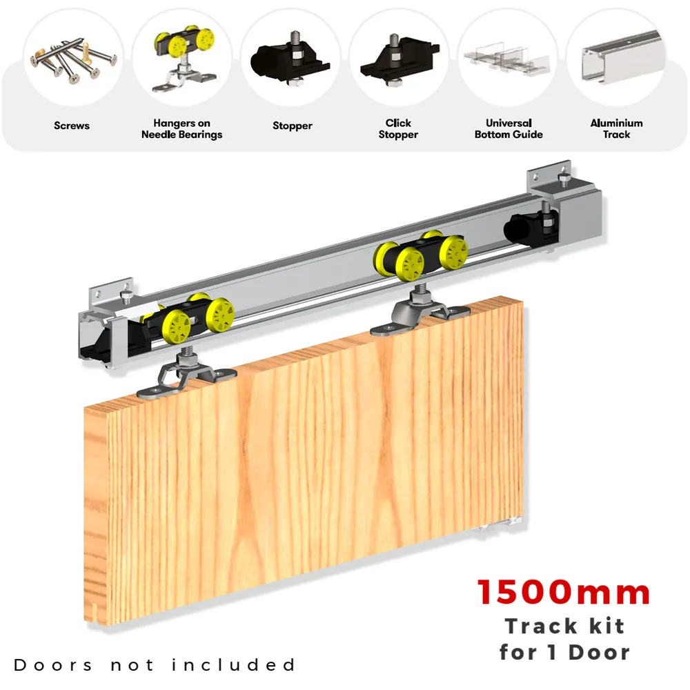 Rothley Herkules 60 Single Sliding Door Track System 60kg